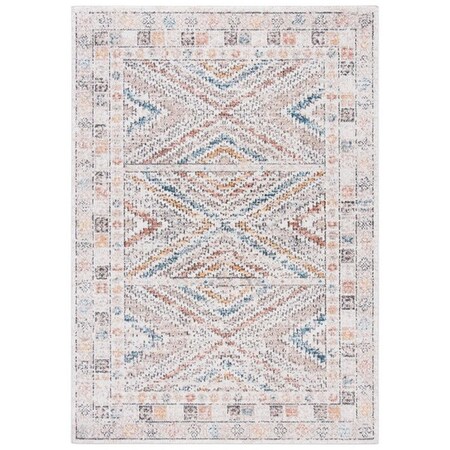 Safavieh 5 ft.-5 in. x 7 ft.-7 in. Crystal Southwestern Rectangle Rug, Ivory & Grey CRS321A-5